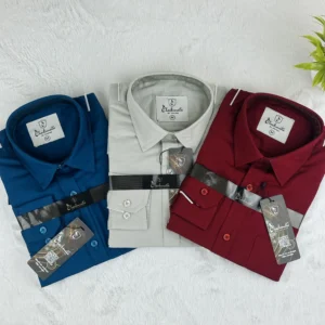 Shirt Combo 3 Pcs - Pretrol, Ash & Maroon